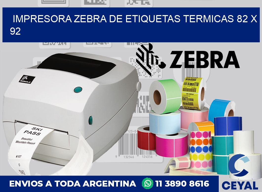 Impresora Zebra de etiquetas termicas 82 x 92