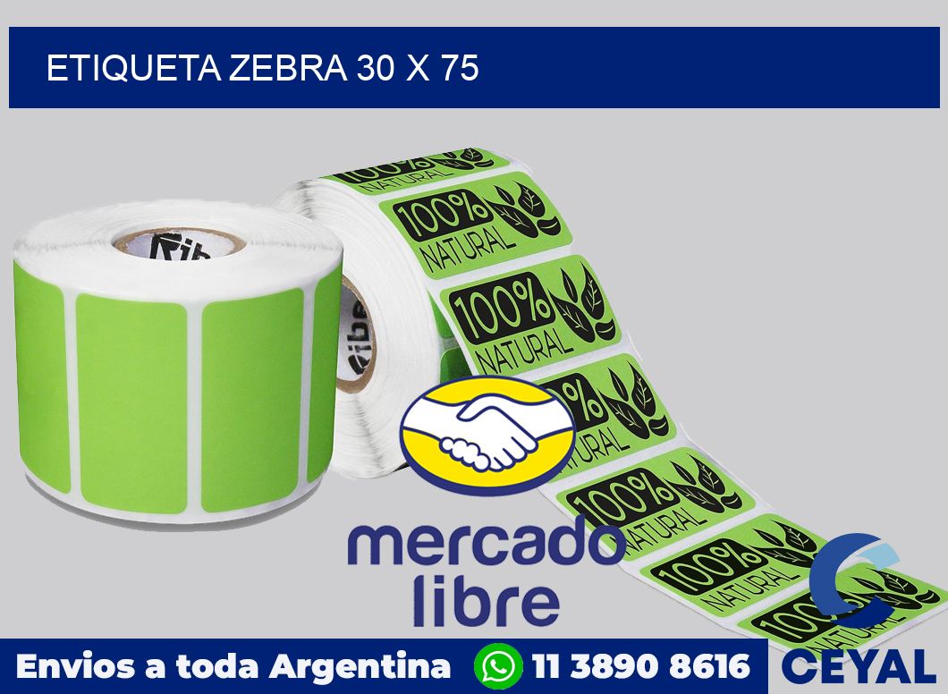 etiqueta zebra 30 x 75