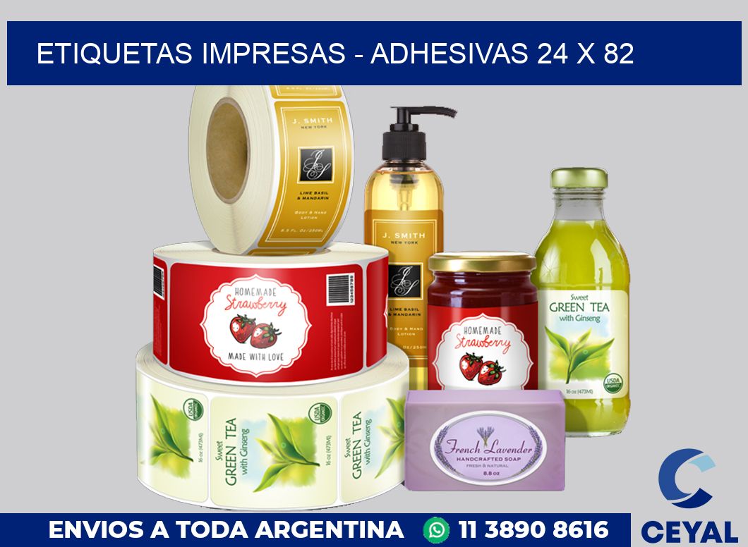 etiquetas impresas – Adhesivas 24 x 82