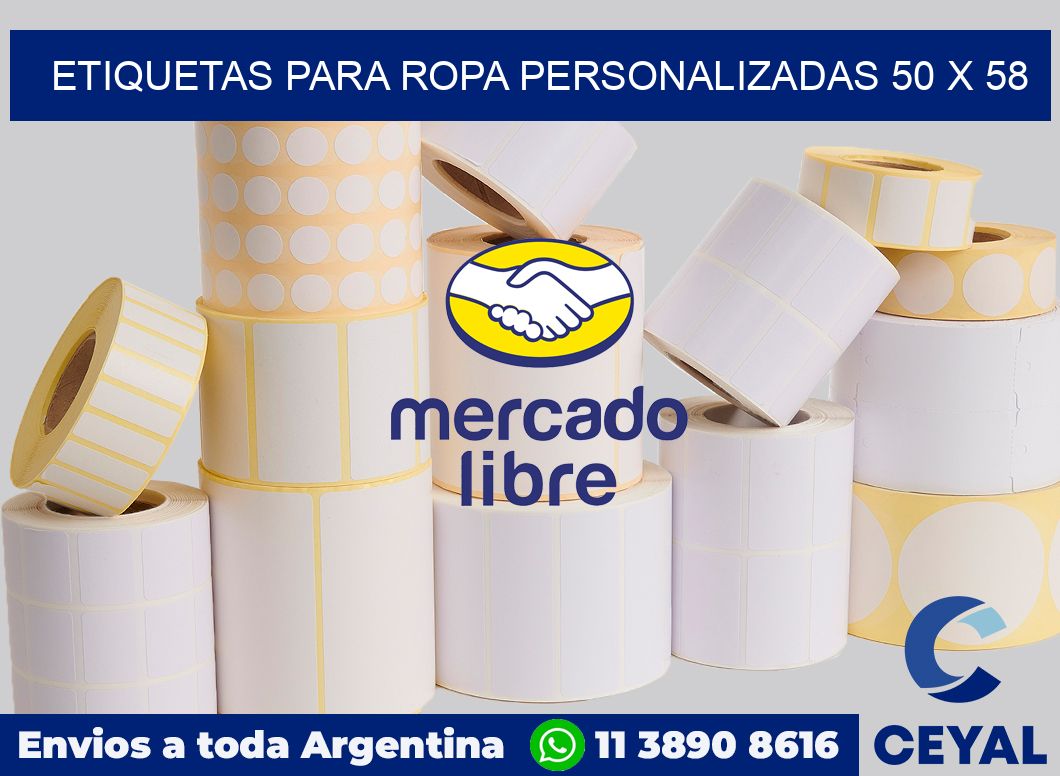 etiquetas para ropa personalizadas 50 x 58