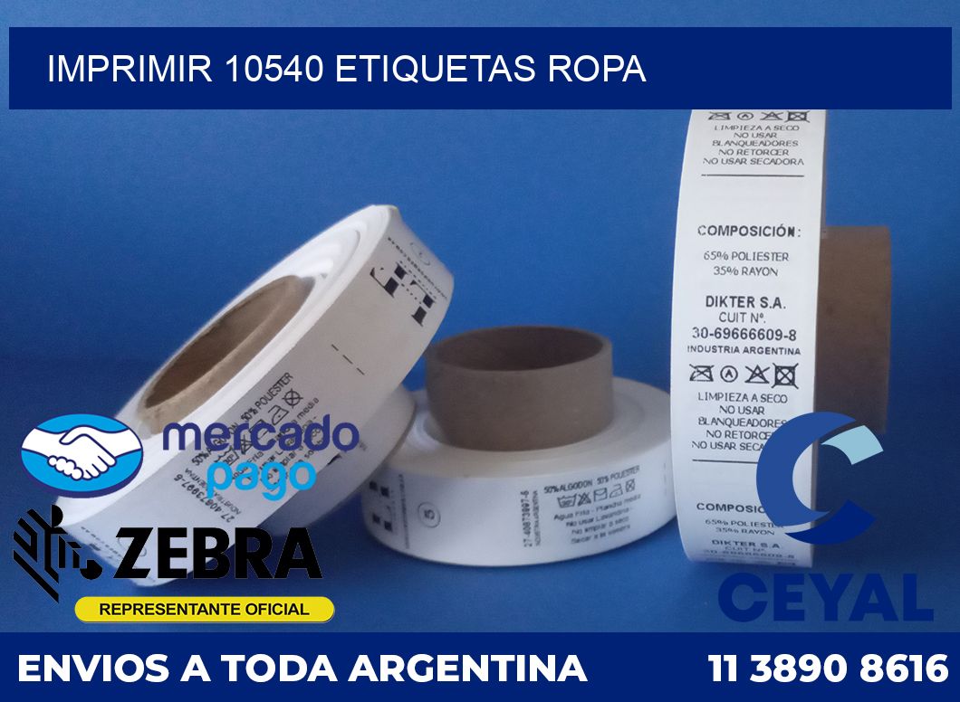 imprimir 10540 etiquetas ropa