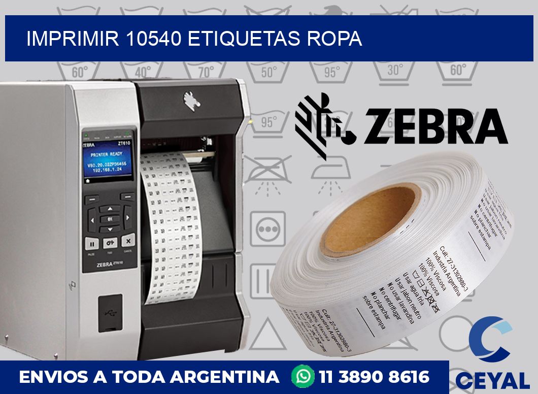 imprimir 10540 etiquetas ropa