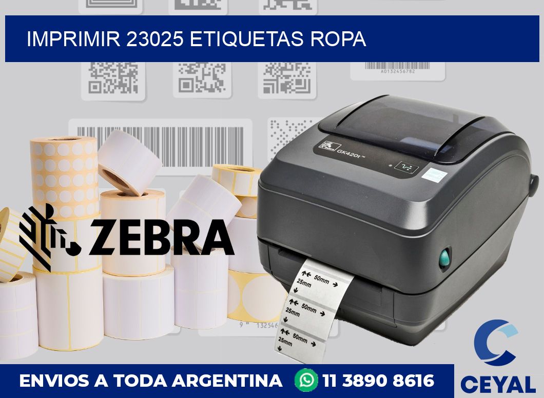 imprimir 23025 etiquetas ropa