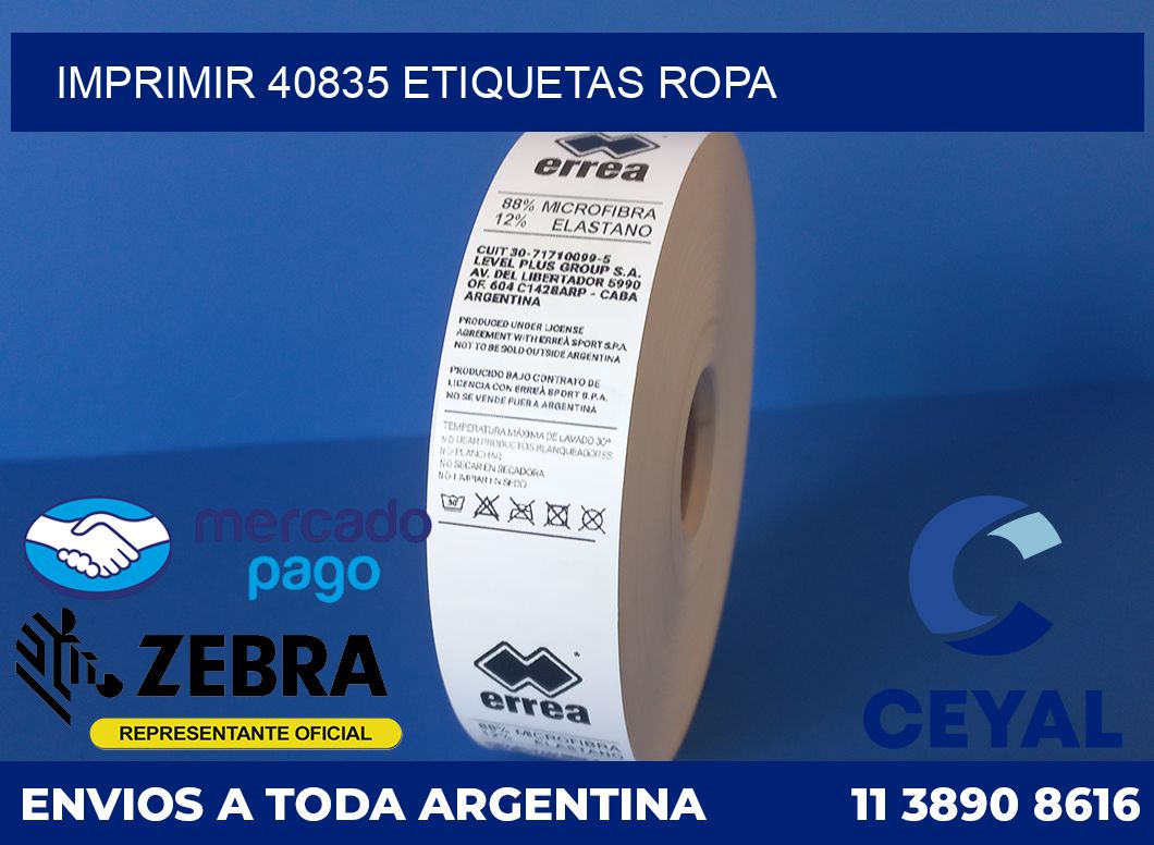 imprimir 40835 etiquetas ropa