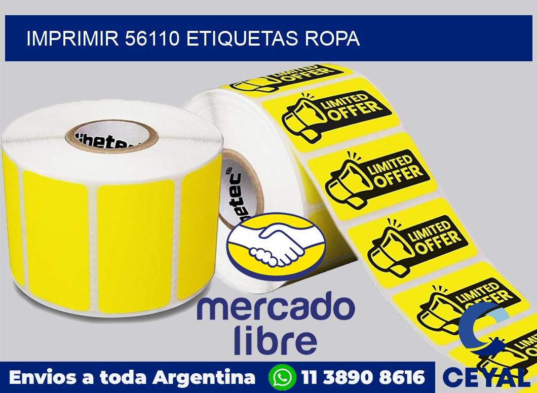 imprimir 56110 etiquetas ropa