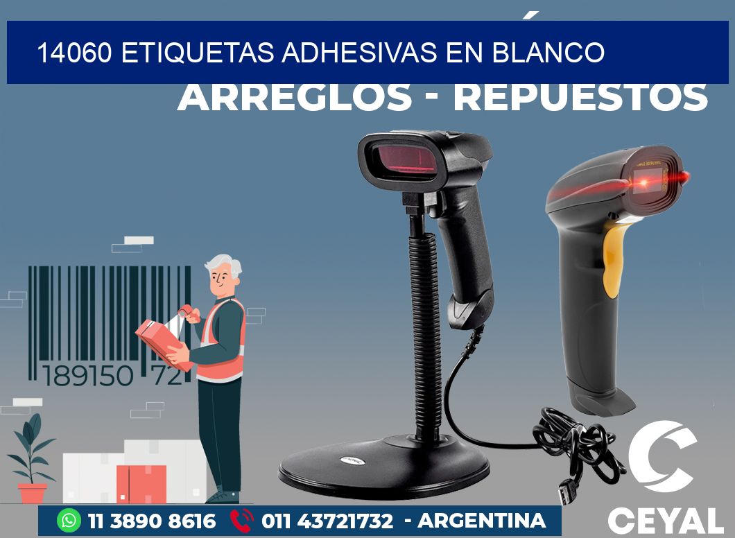 14060 ETIQUETAS ADHESIVAS EN BLANCO