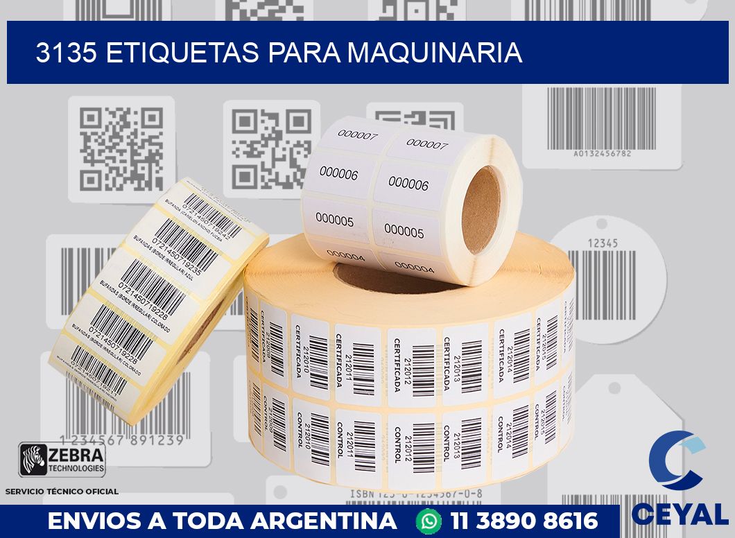 3135 ETIQUETAS PARA MAQUINARIA