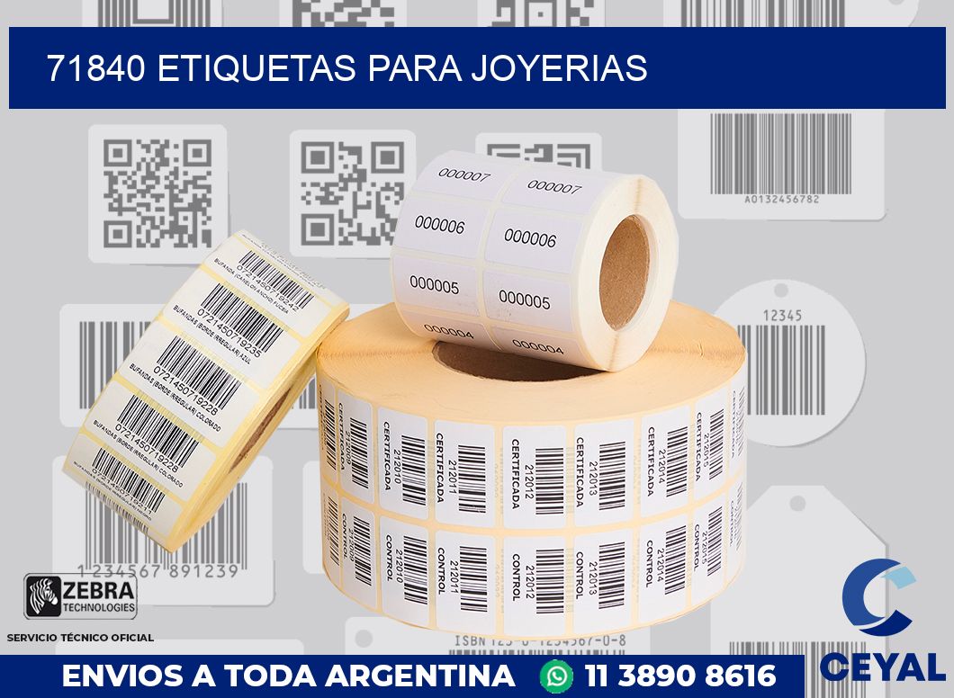 71840 ETIQUETAS PARA JOYERIAS