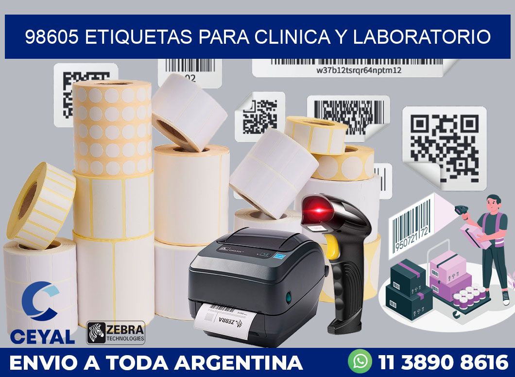 98605 ETIQUETAS PARA CLINICA Y LABORATORIO