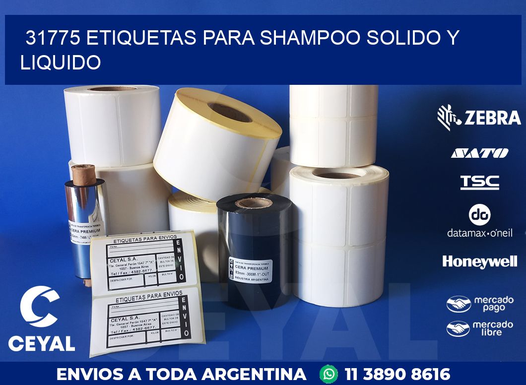 31775 ETIQUETAS PARA SHAMPOO SOLIDO Y LIQUIDO