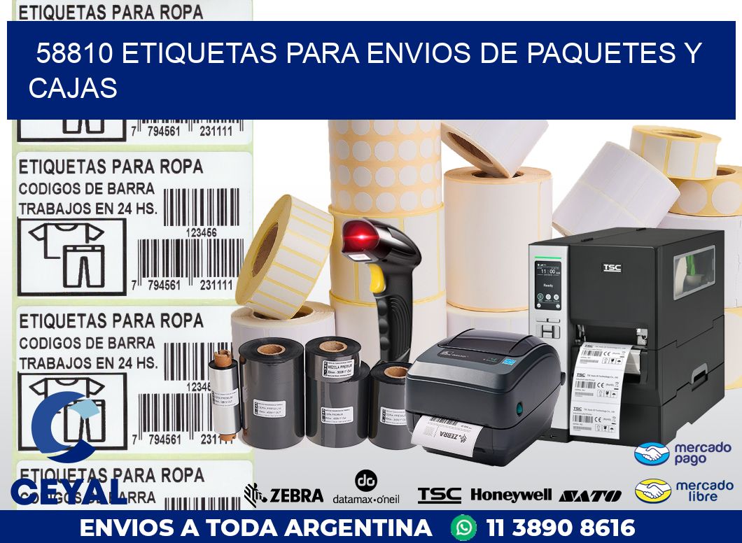 58810 ETIQUETAS PARA ENVIOS DE PAQUETES Y CAJAS