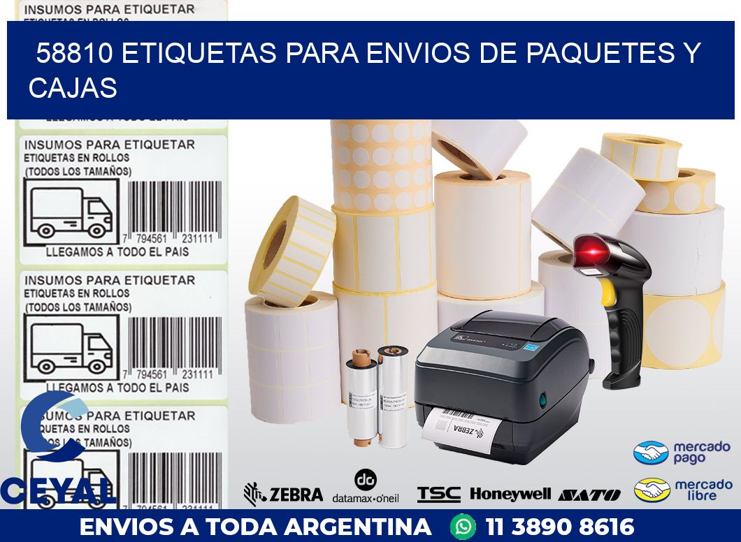 58810 ETIQUETAS PARA ENVIOS DE PAQUETES Y CAJAS