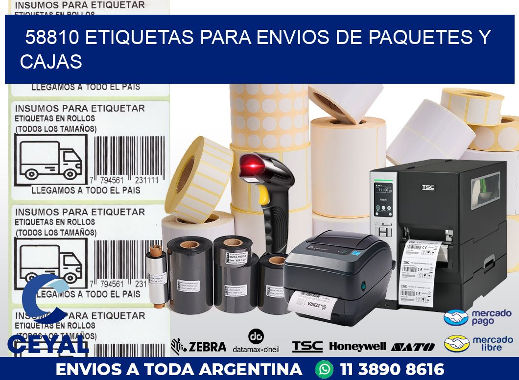 58810 ETIQUETAS PARA ENVIOS DE PAQUETES Y CAJAS