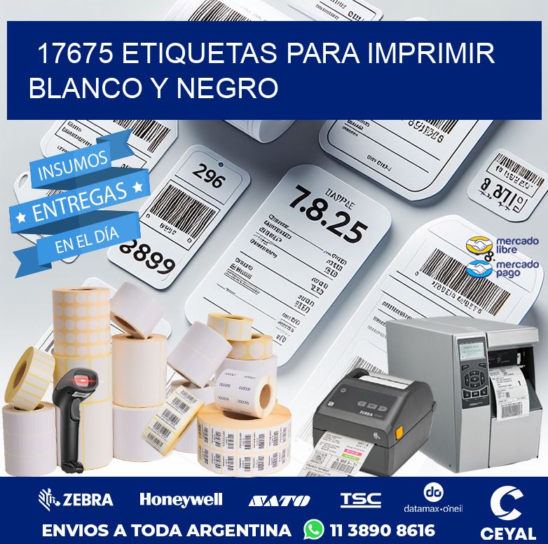 17675 ETIQUETAS PARA IMPRIMIR BLANCO Y NEGRO