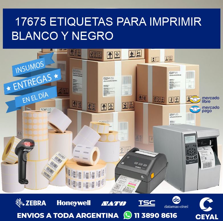 17675 ETIQUETAS PARA IMPRIMIR BLANCO Y NEGRO