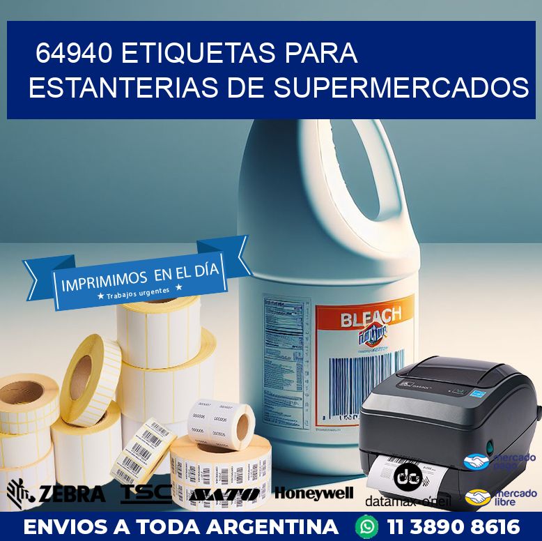 64940 ETIQUETAS PARA ESTANTERIAS DE SUPERMERCADOS