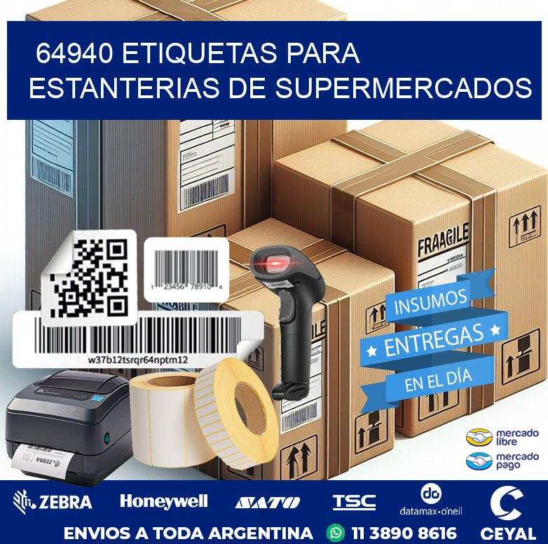 64940 ETIQUETAS PARA ESTANTERIAS DE SUPERMERCADOS