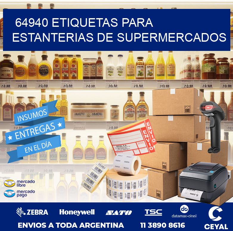 64940 ETIQUETAS PARA ESTANTERIAS DE SUPERMERCADOS