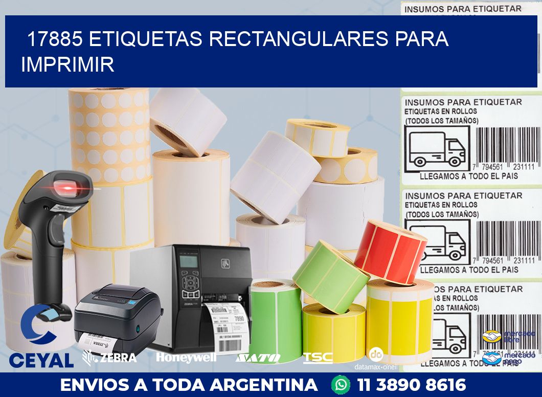 17885 etiquetas rectangulares para imprimir