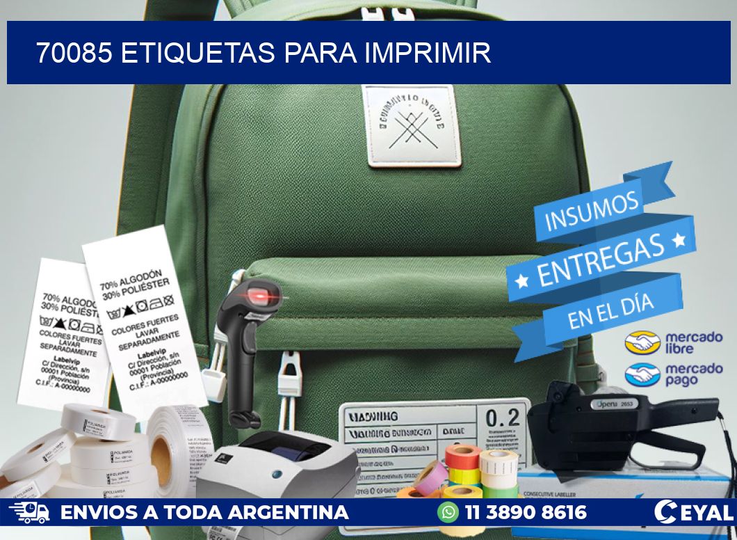 70085 ETIQUETAS PARA IMPRIMIR