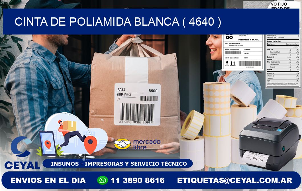 CINTA DE POLIAMIDA BLANCA ( 4640 )