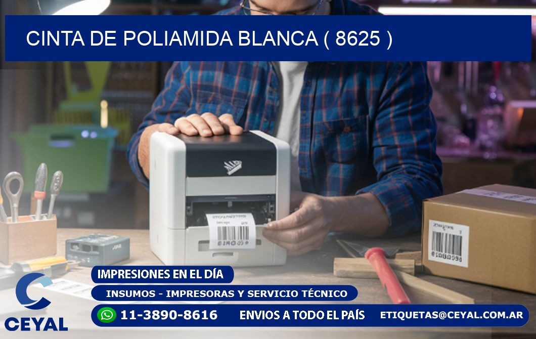 CINTA DE POLIAMIDA BLANCA ( 8625 )