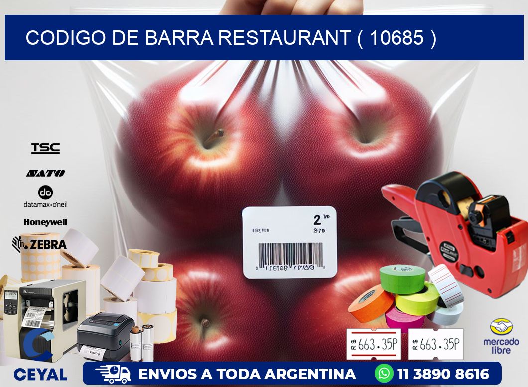 CODIGO DE BARRA RESTAURANT ( 10685 )