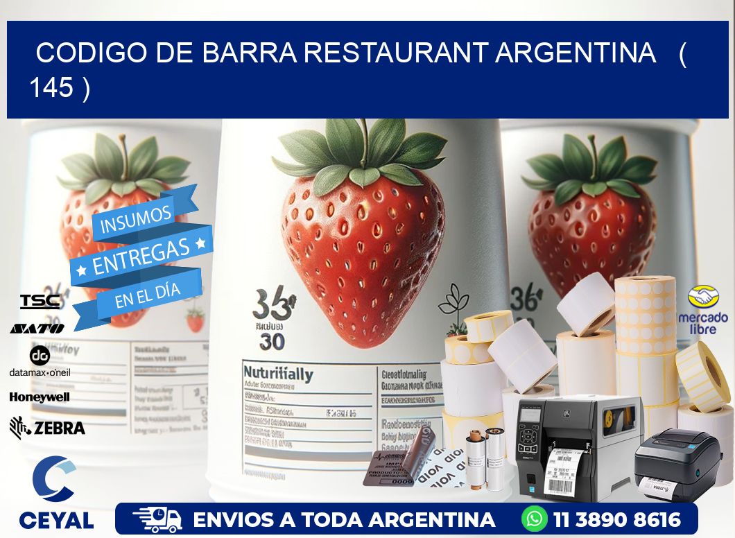 CODIGO DE BARRA RESTAURANT ARGENTINA   ( 145 )