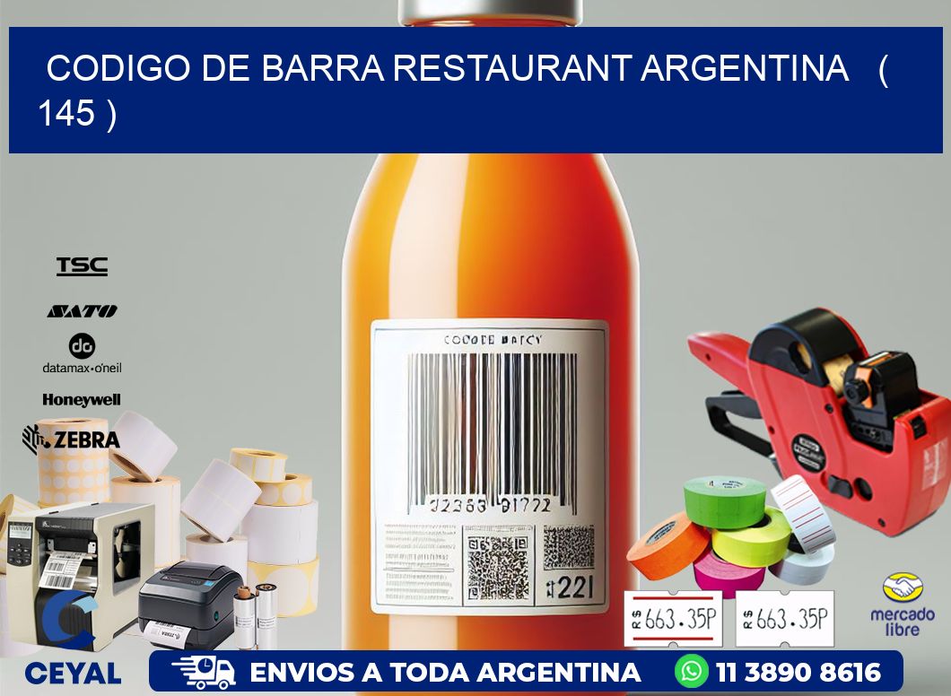 CODIGO DE BARRA RESTAURANT ARGENTINA   ( 145 )