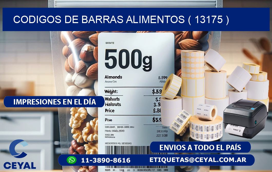 CODIGOS DE BARRAS ALIMENTOS ( 13175 )