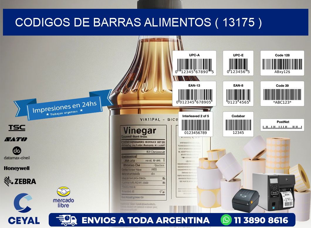 CODIGOS DE BARRAS ALIMENTOS ( 13175 )