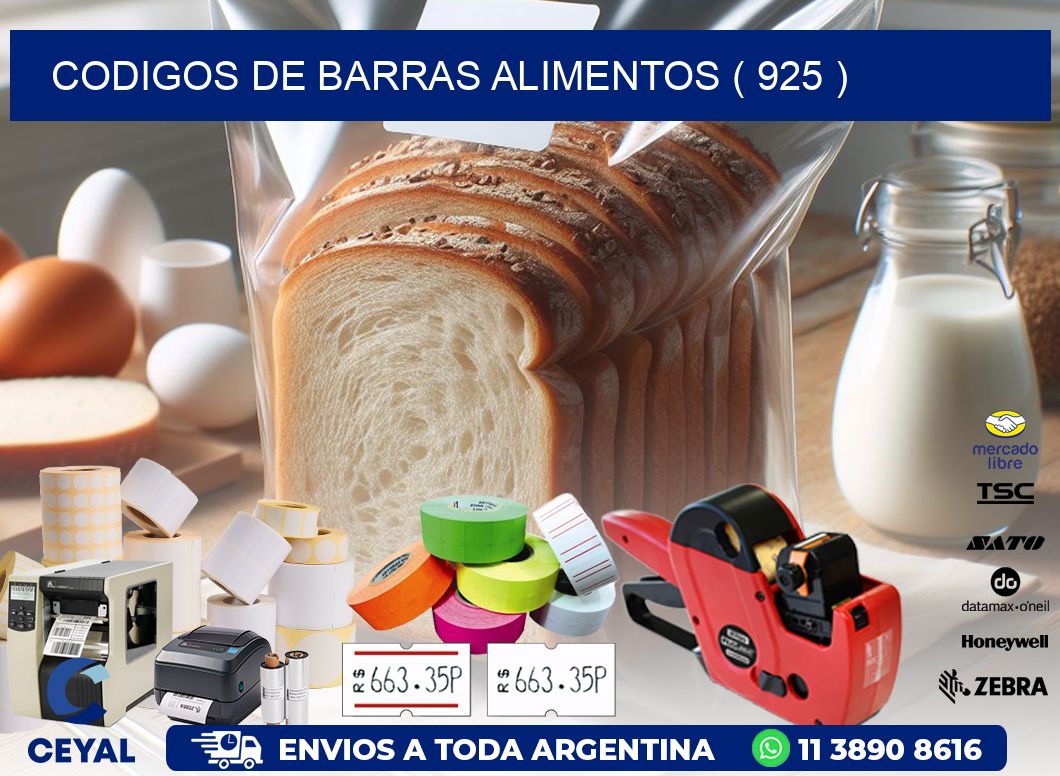 CODIGOS DE BARRAS ALIMENTOS ( 925 )