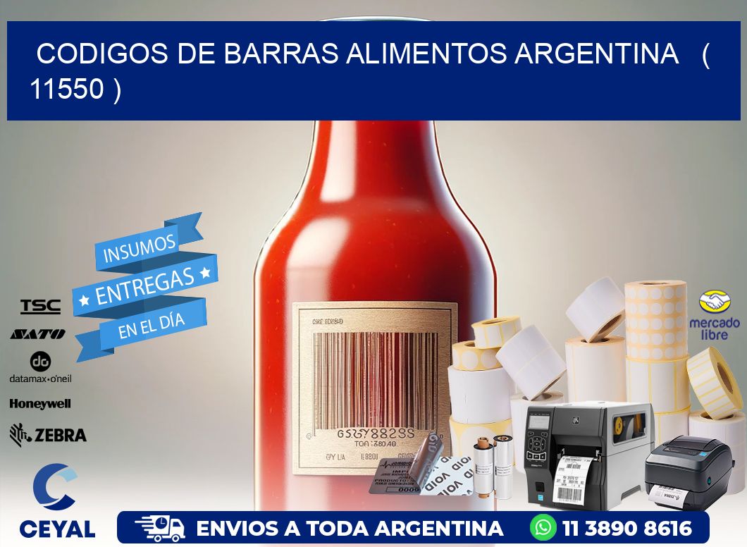 CODIGOS DE BARRAS ALIMENTOS ARGENTINA   ( 11550 )