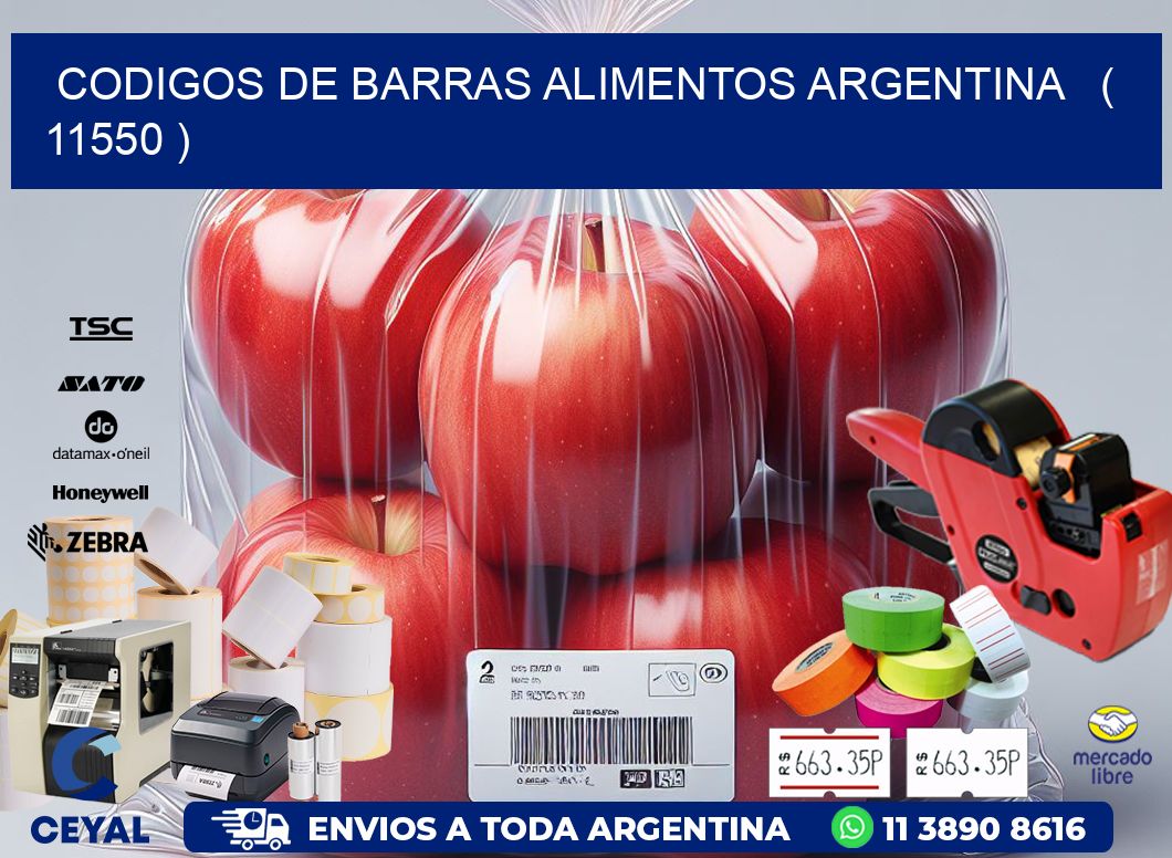 CODIGOS DE BARRAS ALIMENTOS ARGENTINA   ( 11550 )