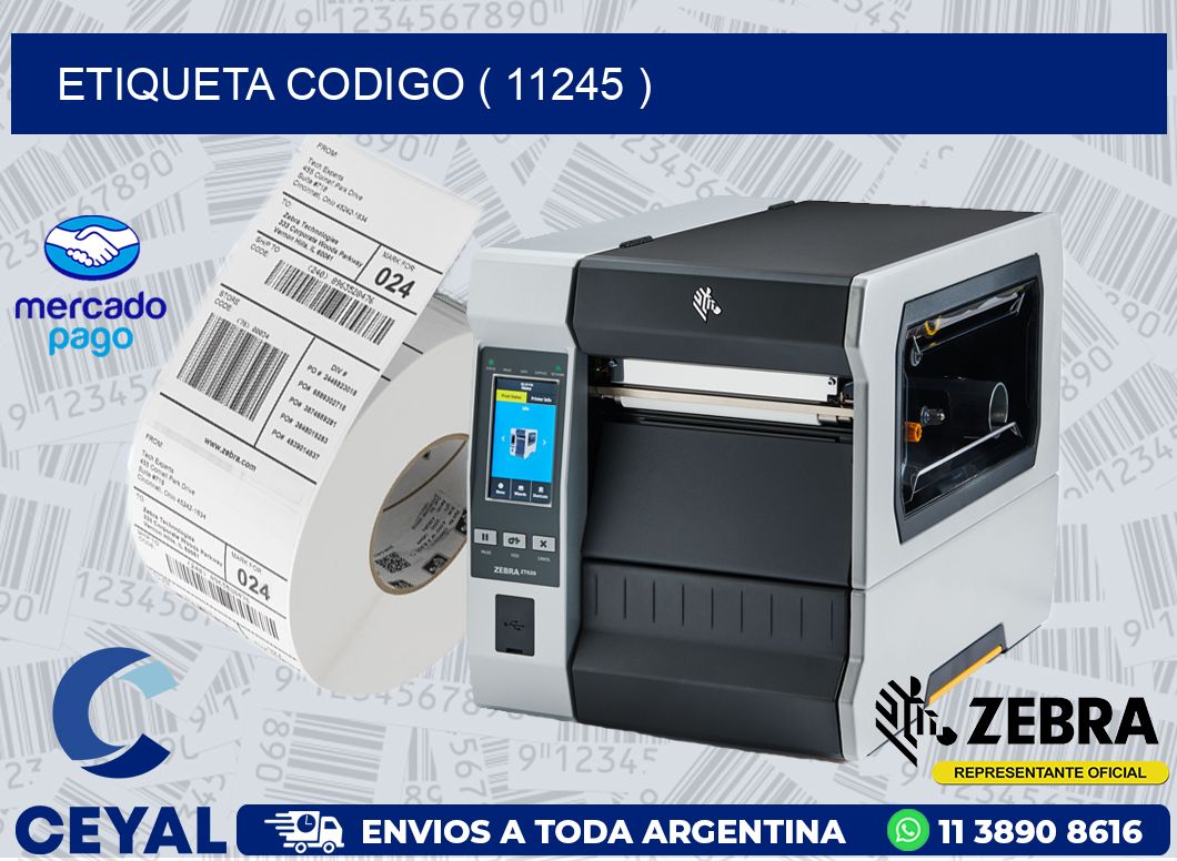 ETIQUETA CODIGO ( 11245 )