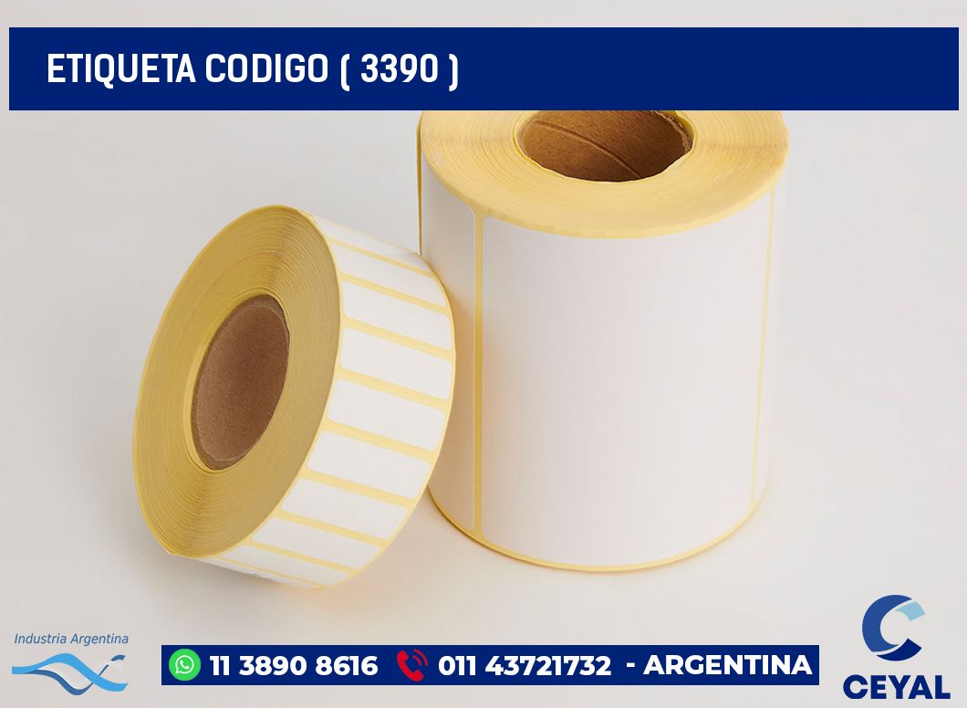 ETIQUETA CODIGO ( 3390 )