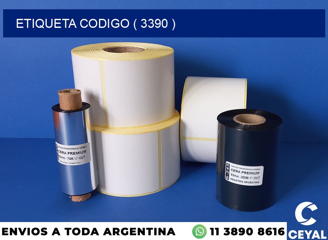 ETIQUETA CODIGO ( 3390 )