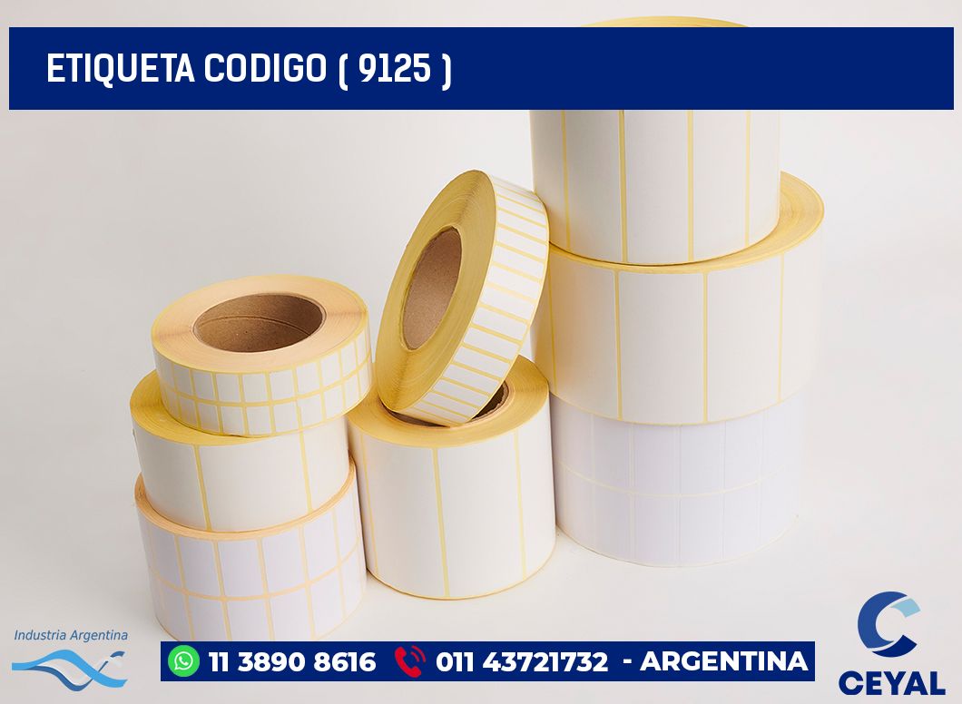 ETIQUETA CODIGO ( 9125 )