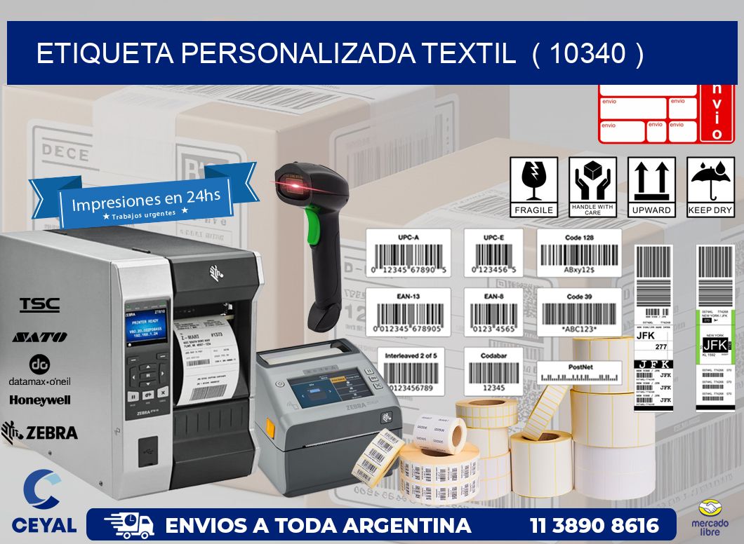 ETIQUETA PERSONALIZADA TEXTIL  ( 10340 )