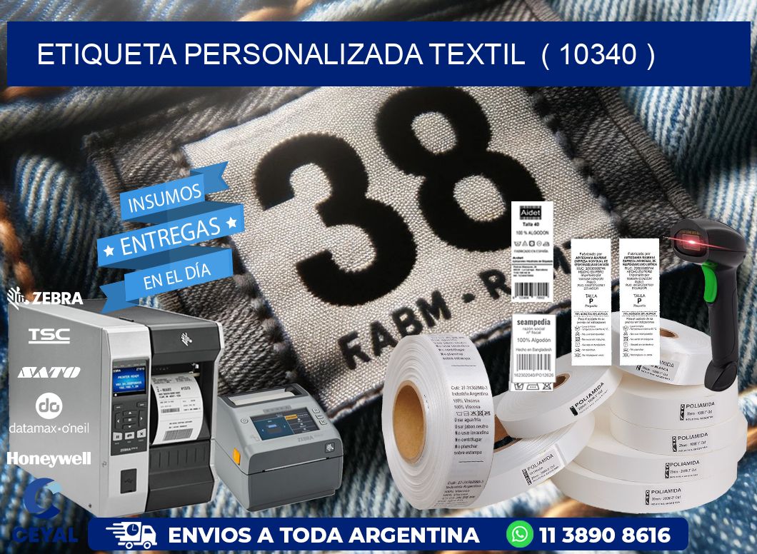 ETIQUETA PERSONALIZADA TEXTIL  ( 10340 )