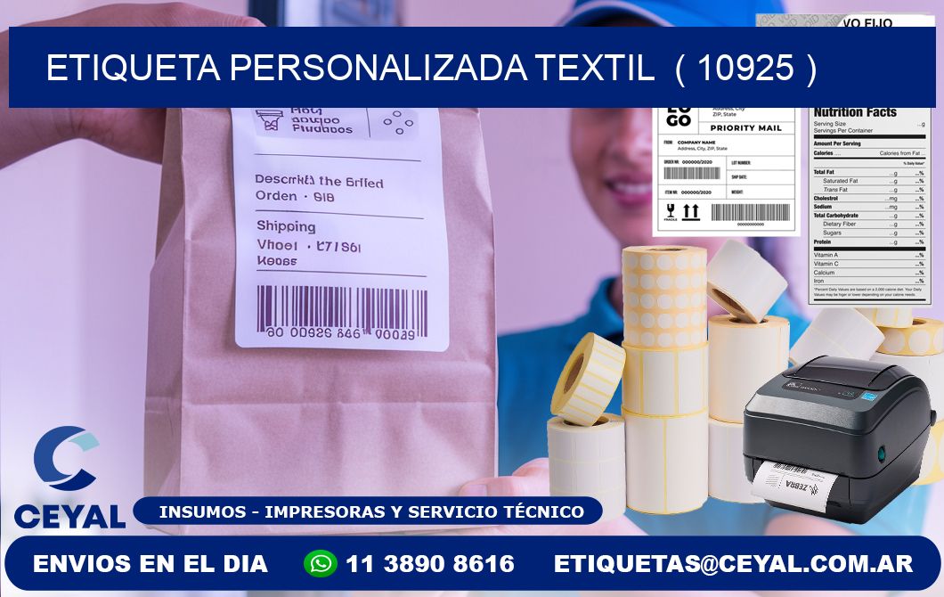 ETIQUETA PERSONALIZADA TEXTIL  ( 10925 )