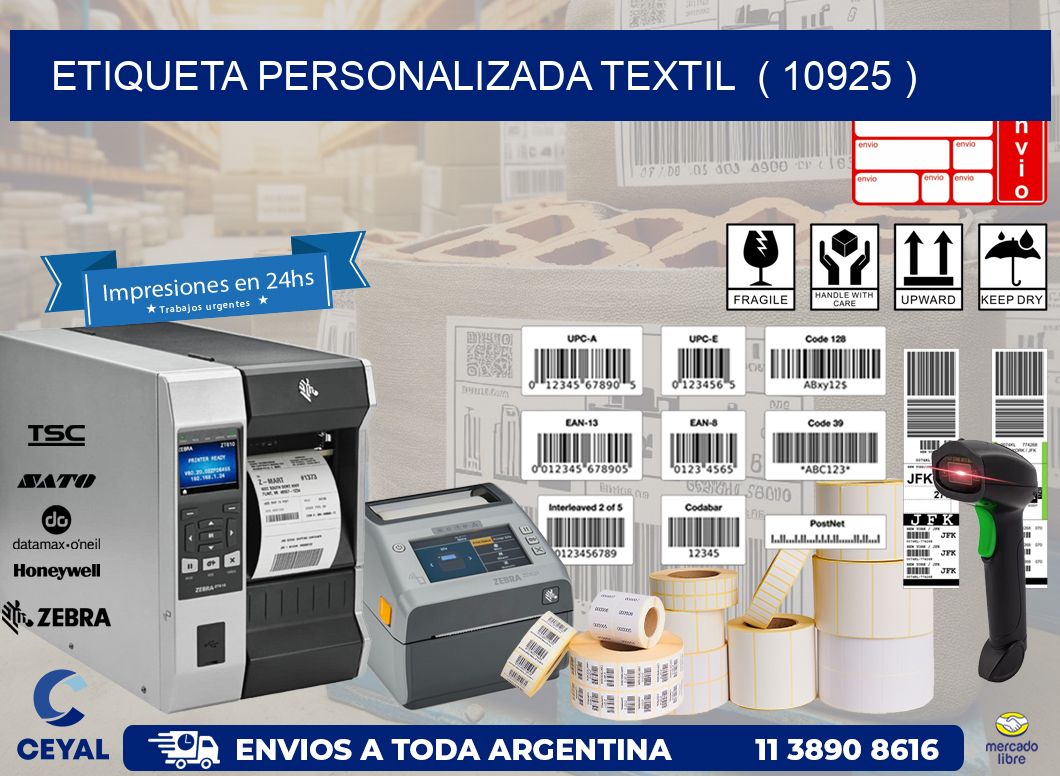 ETIQUETA PERSONALIZADA TEXTIL  ( 10925 )