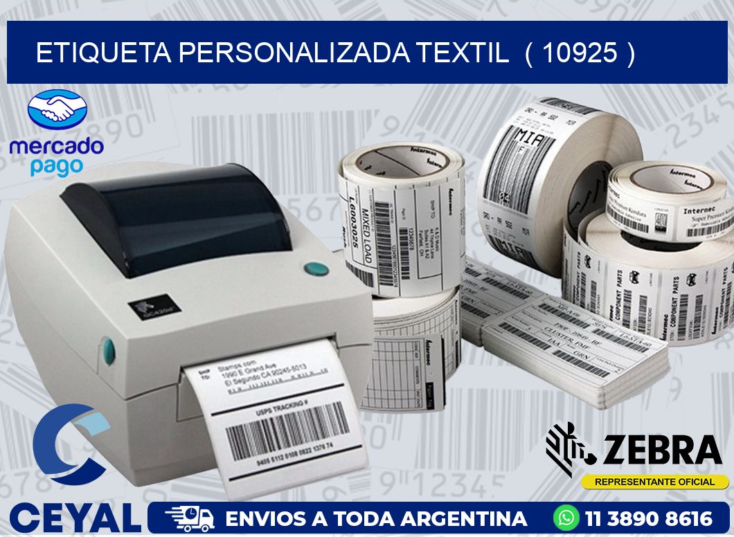 ETIQUETA PERSONALIZADA TEXTIL  ( 10925 )