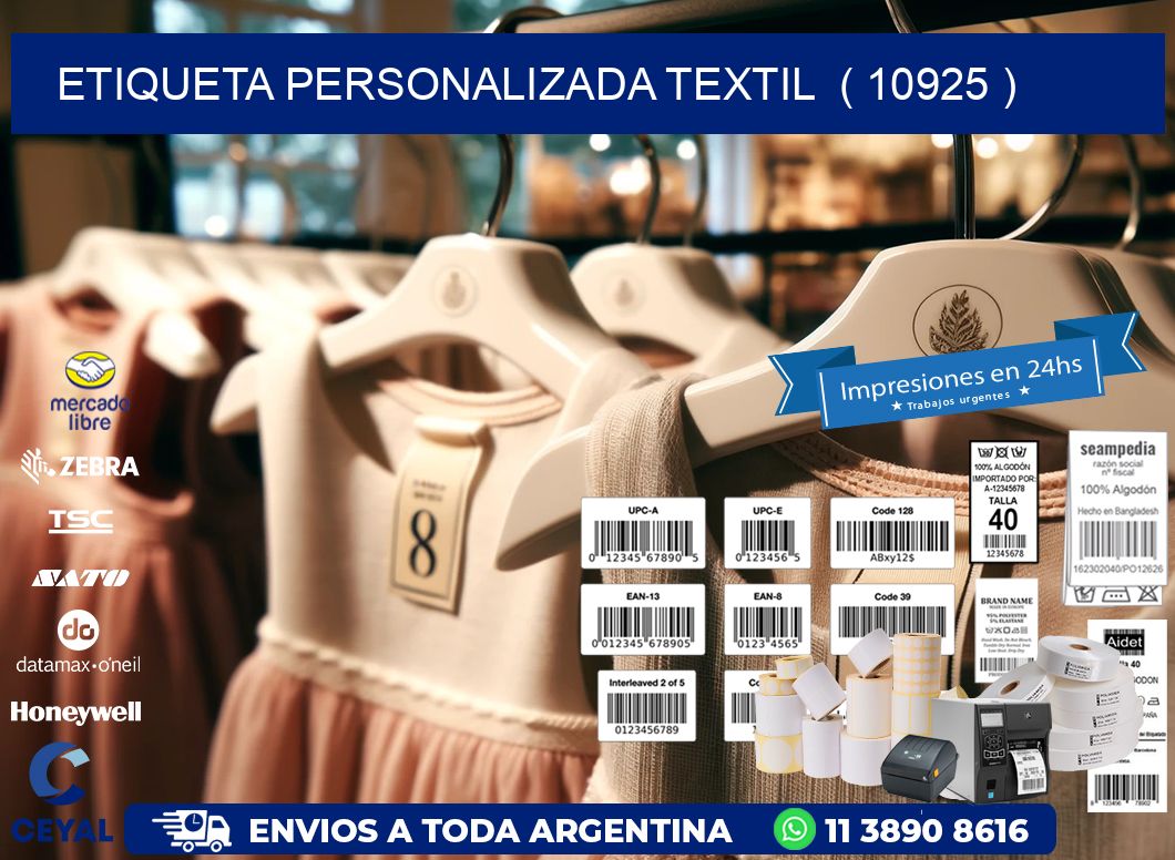 ETIQUETA PERSONALIZADA TEXTIL  ( 10925 )