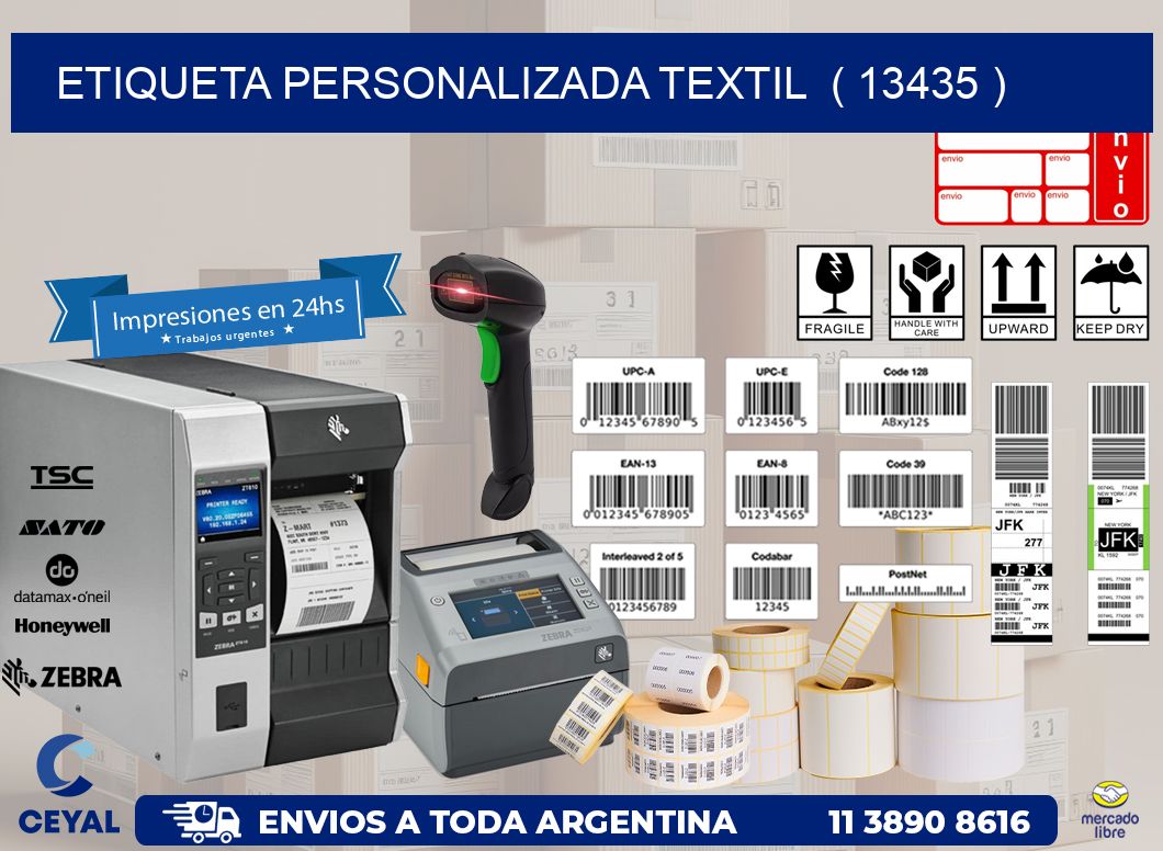 ETIQUETA PERSONALIZADA TEXTIL  ( 13435 )