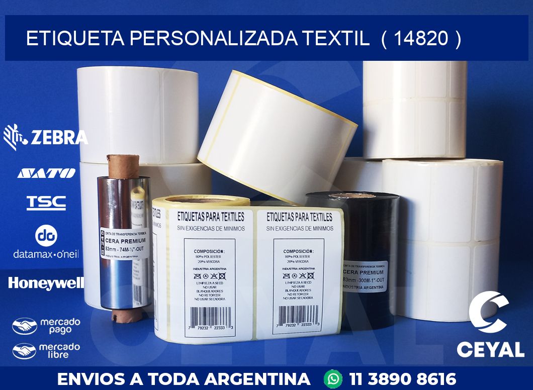 ETIQUETA PERSONALIZADA TEXTIL  ( 14820 )