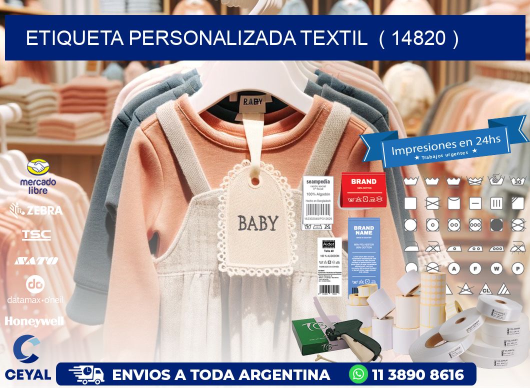 ETIQUETA PERSONALIZADA TEXTIL  ( 14820 )