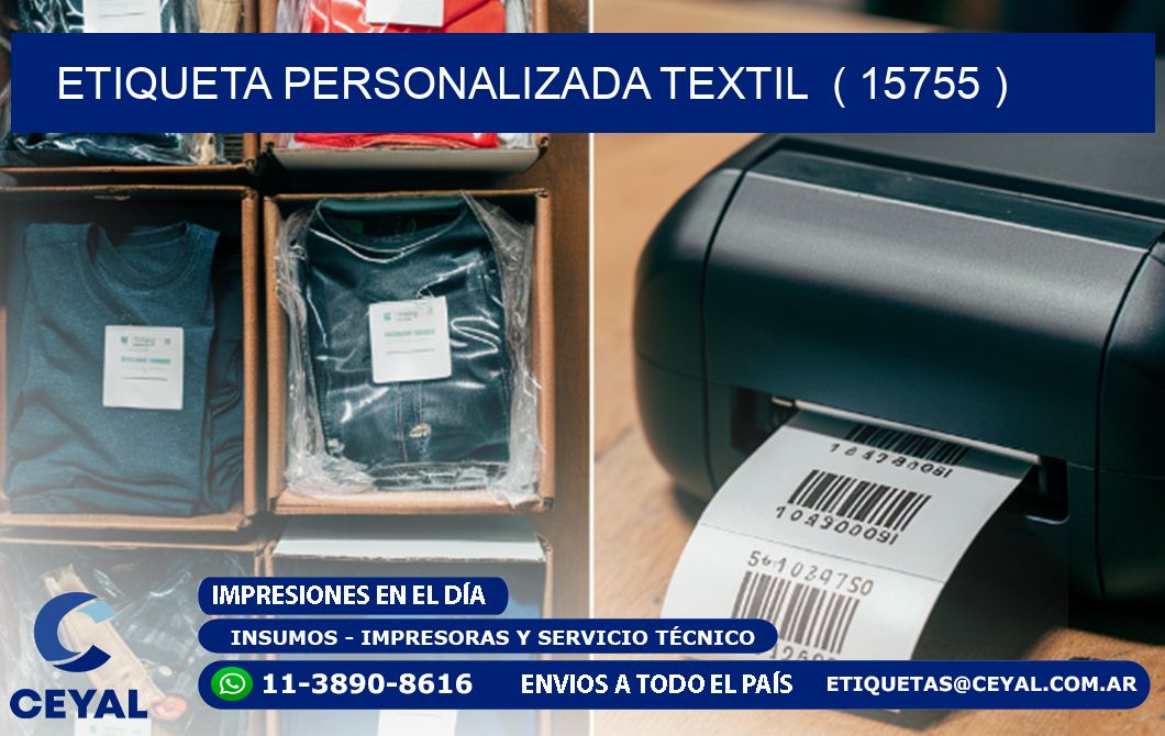 ETIQUETA PERSONALIZADA TEXTIL  ( 15755 )