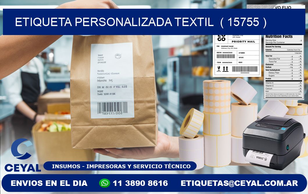 ETIQUETA PERSONALIZADA TEXTIL  ( 15755 )