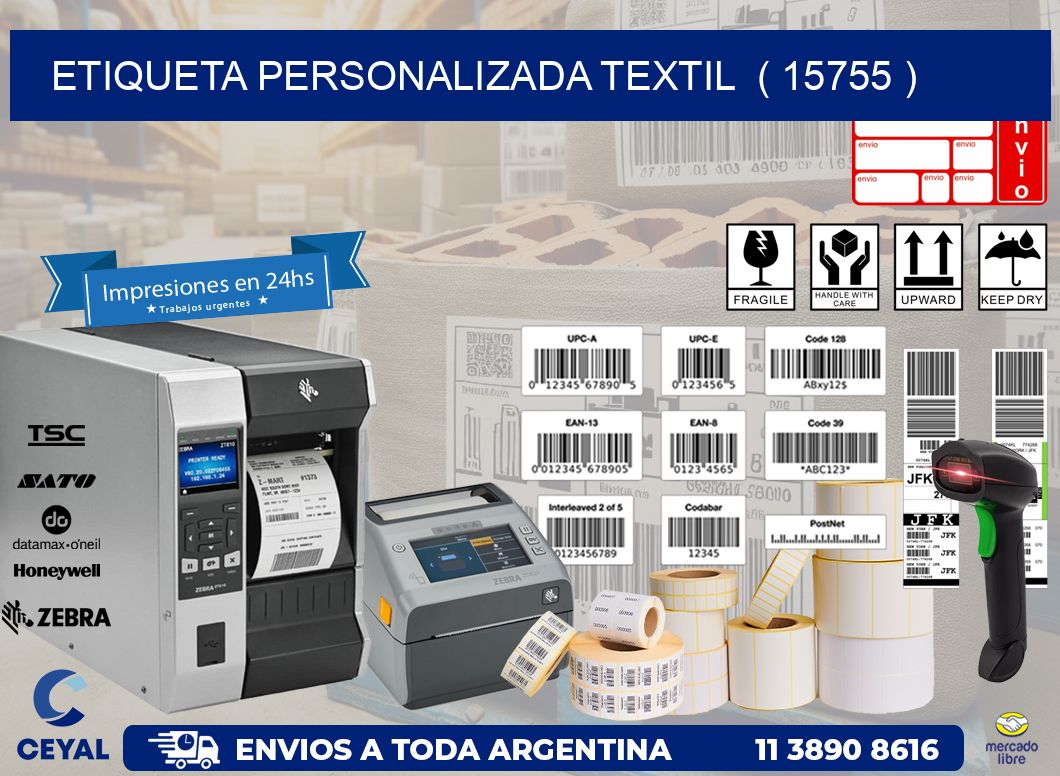 ETIQUETA PERSONALIZADA TEXTIL  ( 15755 )